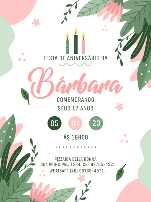 modelo de convite de aniversário grátis