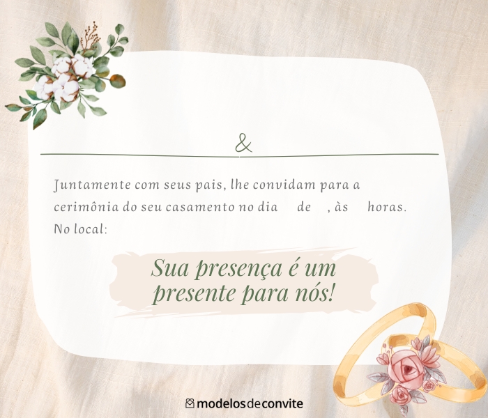 Modelos de Convite de Casamento Grátis no Word: Baixe e Personalize