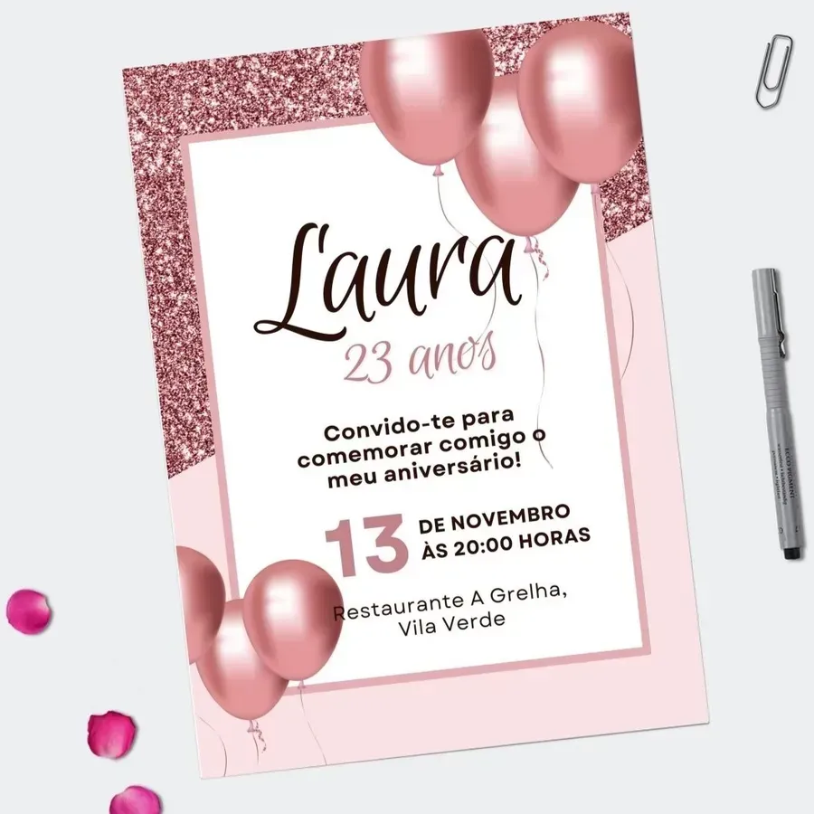 convite de aniversário infantil para editar