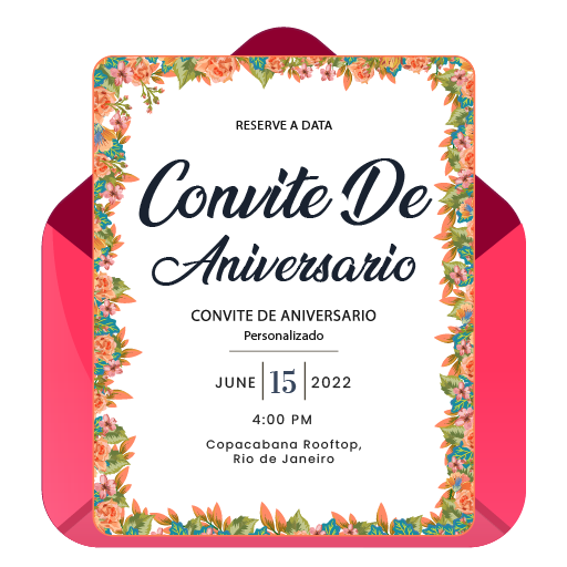 convite de aniversário simples e bonito