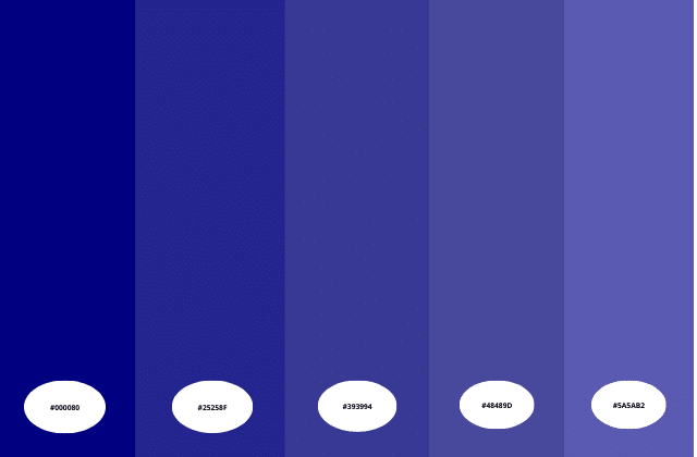 paleta de cores azul