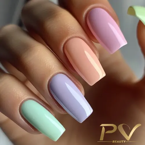 cores de unha tecnologia e natureza