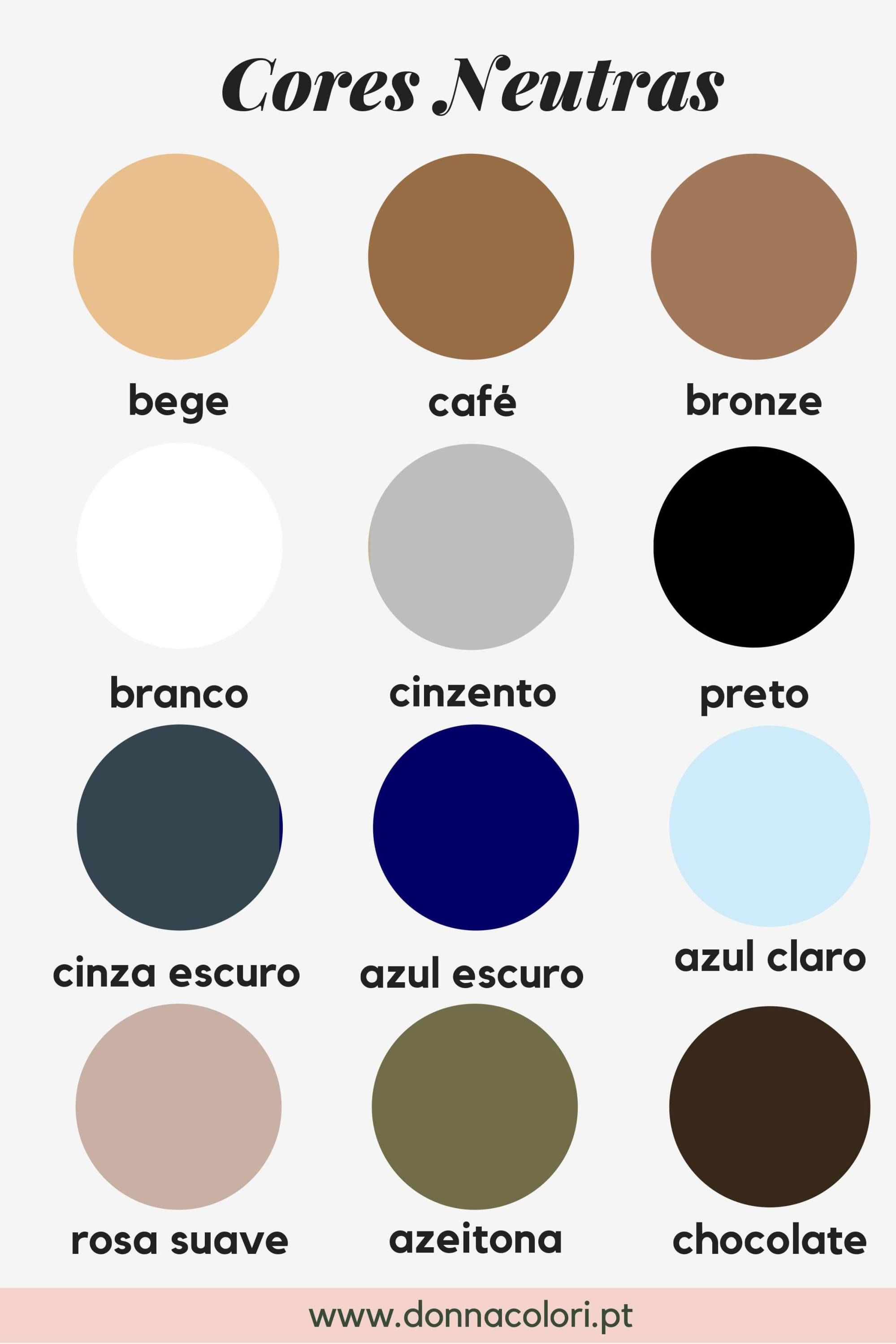 tipos de cores neutras