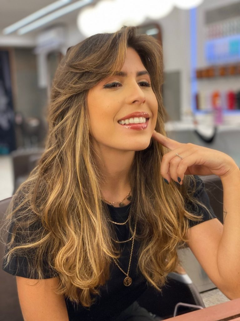 corte de cabelo com franja
