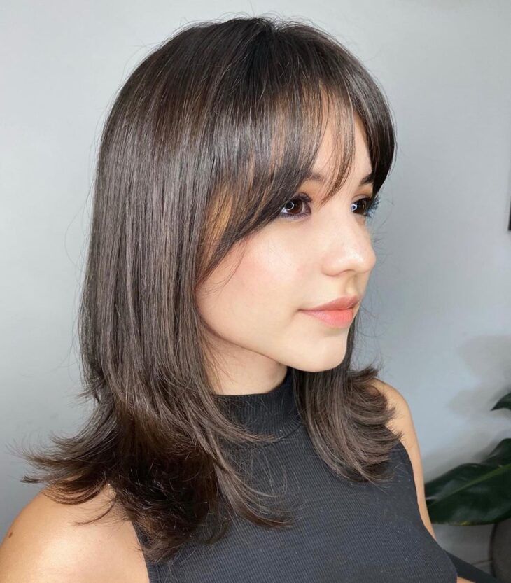 corte de cabelo com franja