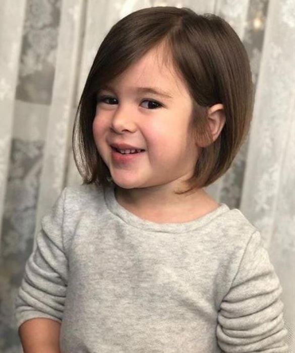 corte chanel ou long bob para cabelo liso infantil