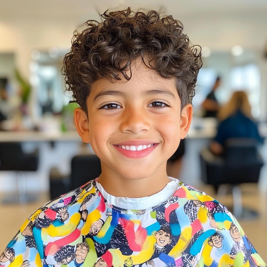 corte de cabelo infantil cacheado