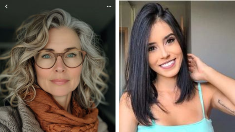 corte de cabelo medio para rosto redondo