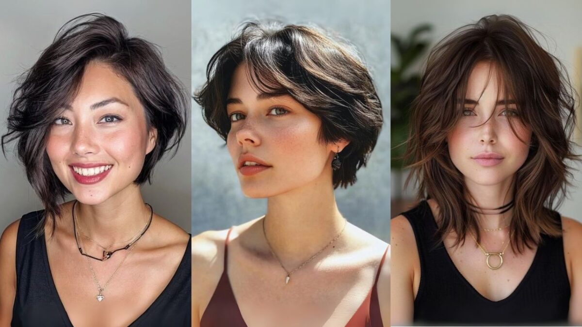 corte pixie para rosto redondo