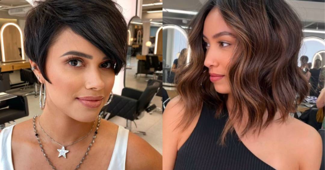 corte pixie para rosto redondo