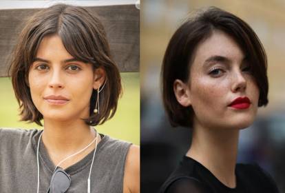 tendências cabelo liso curto feminino