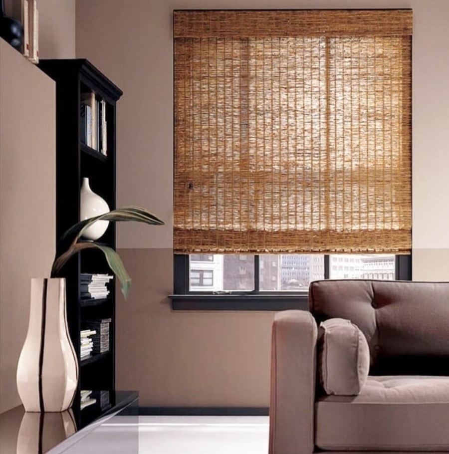 ideias de decoração com cortina de bambu