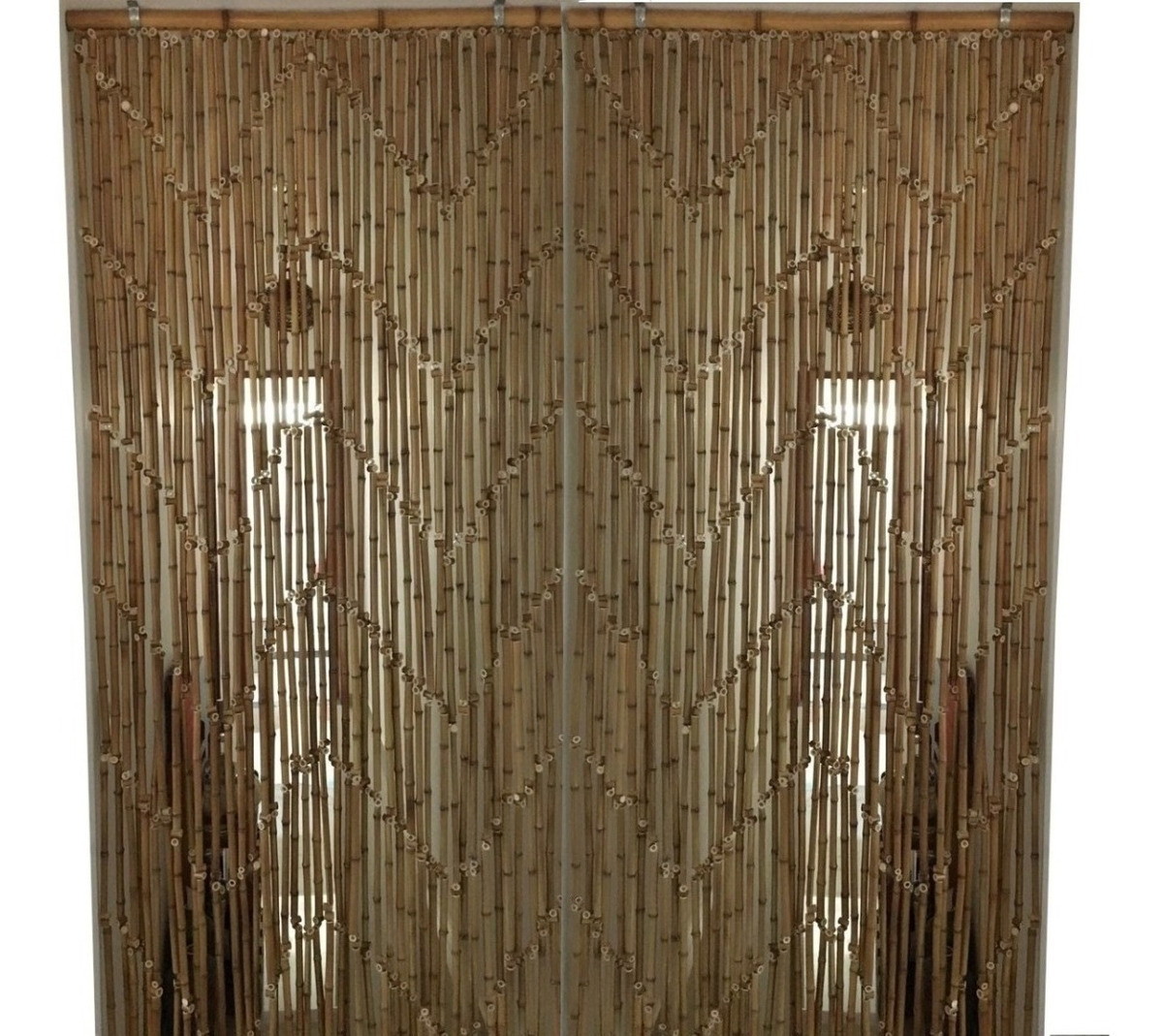 ideias de decoração com cortina de bambu