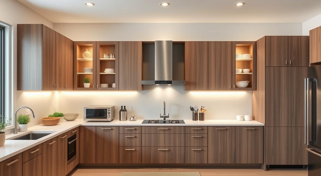 cozinha com armário superior