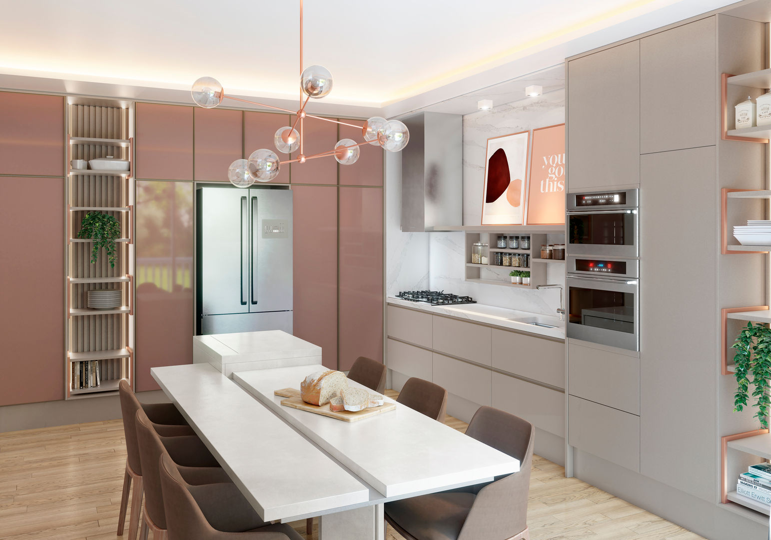 erros comuns ao decorar cozinha cinza e rosa