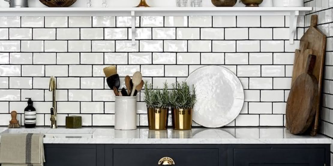 cozinha com subway tiles