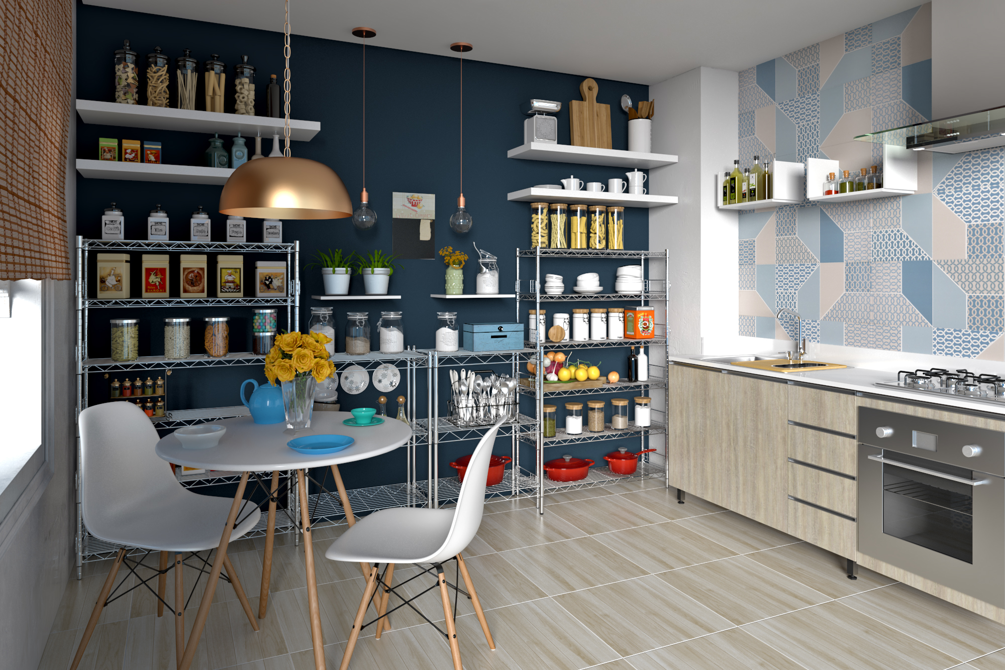 custo para instalar prateleiras abertas em cozinha