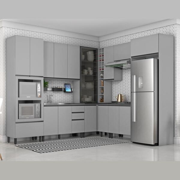 cozinha planejada cinza ou branca qual a melhor