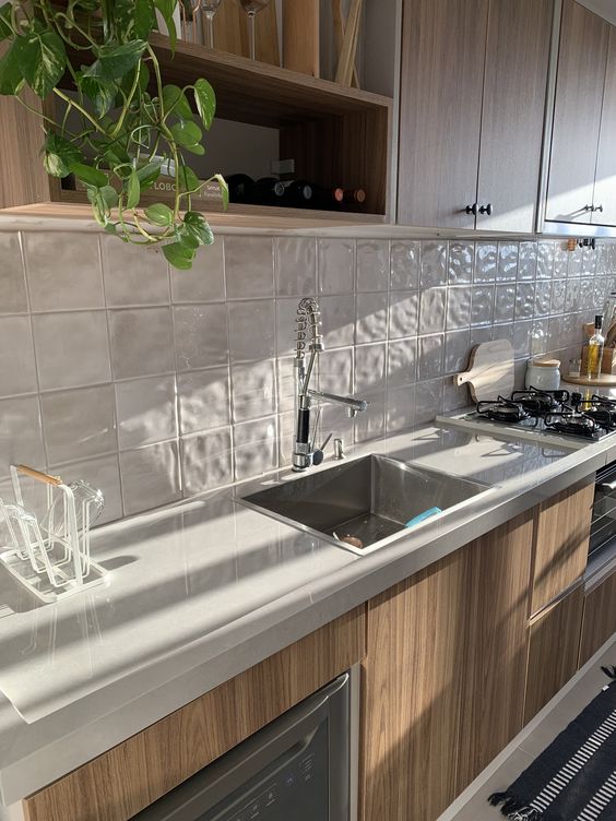 cozinha planejada cinza