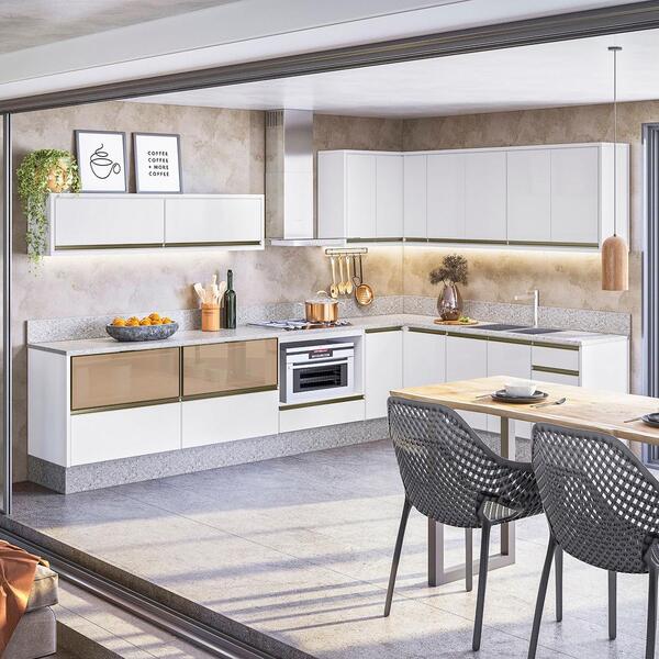 ideias cozinha planejada pequena vidro reflecta