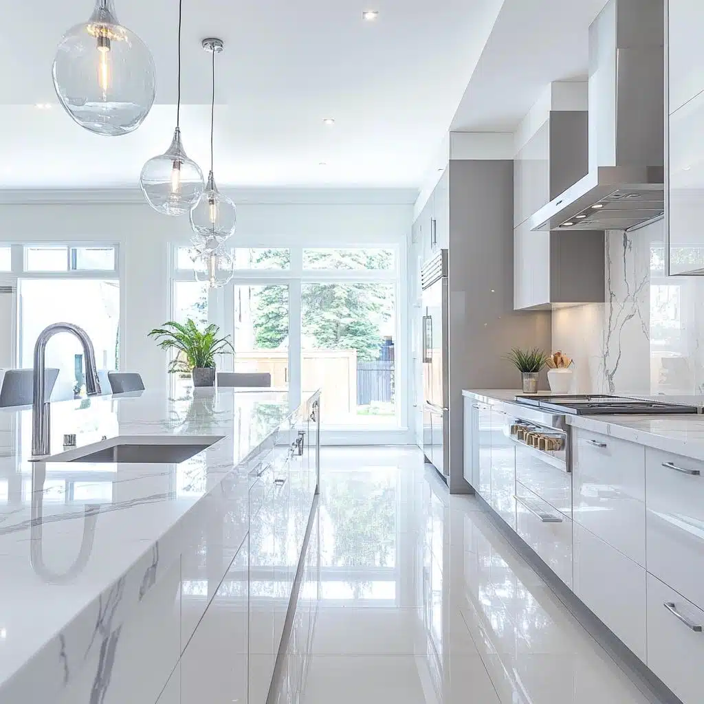 Inspirações de Cozinhas Modernas com Bancadas de Quartzo Branco e Cinza