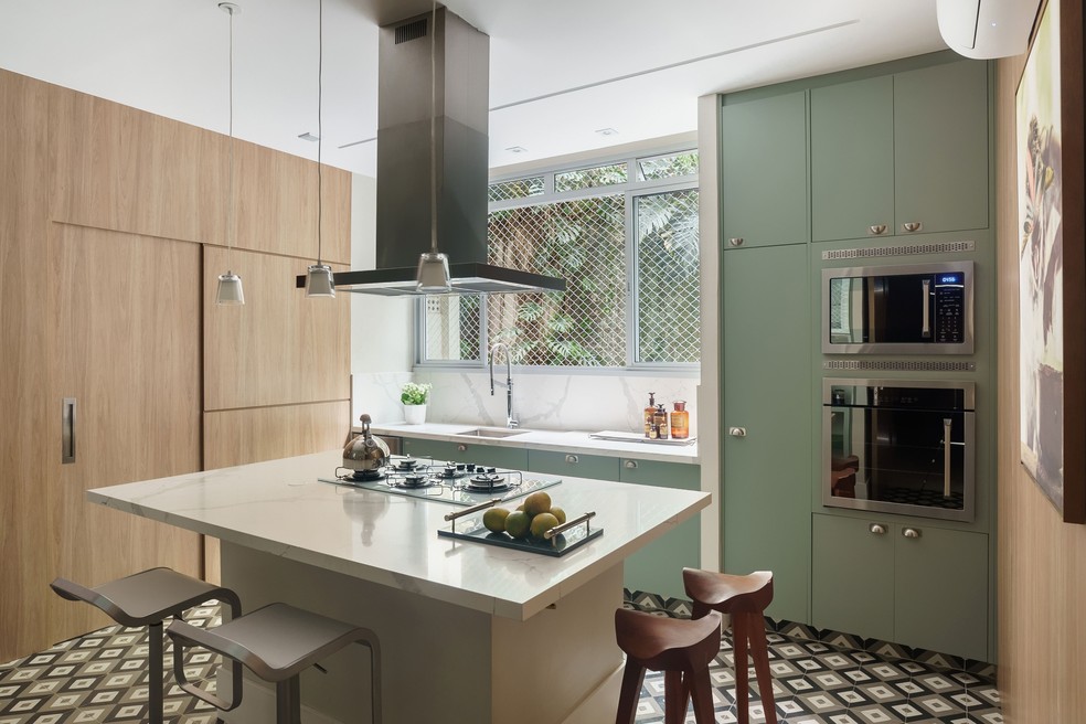 ideias de cozinha retrô colorida para se inspirar