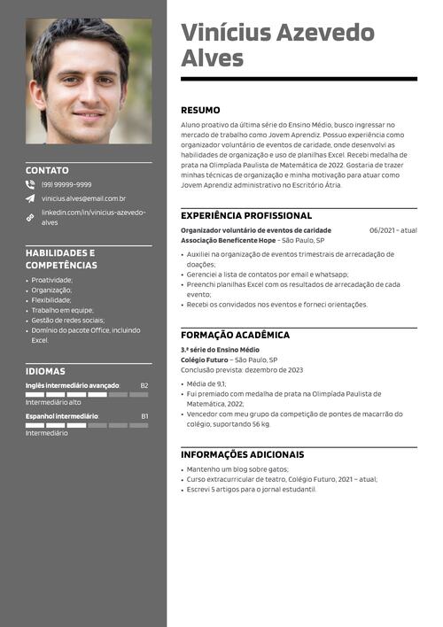 como fazer currículo jovem aprendiz nunca trabalhou
