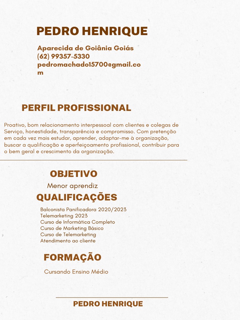 modelo currículo jovem aprendiz 2026