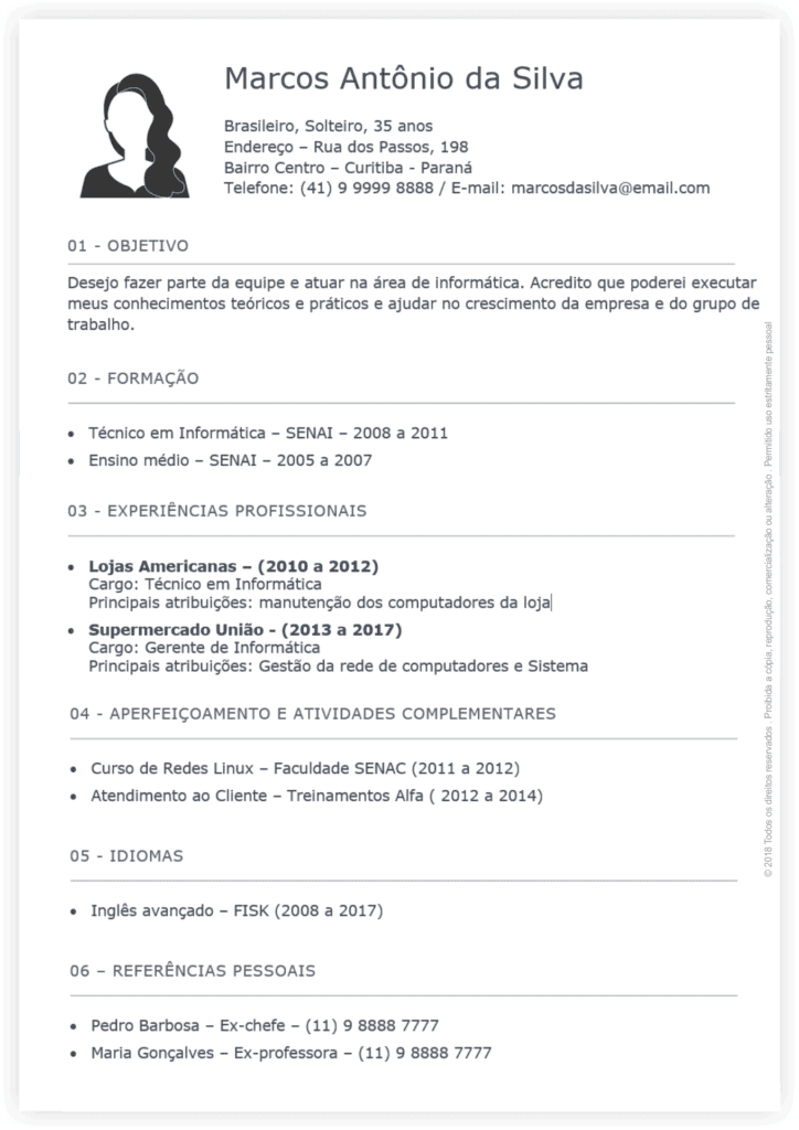 criar currículo jovem aprendiz online