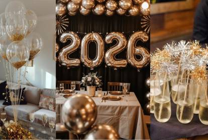 decoração mesa ano novo