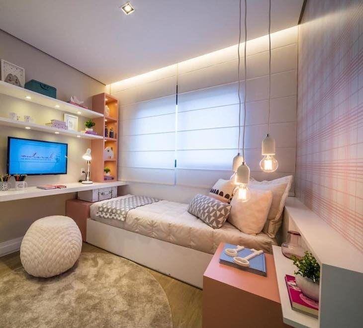 decoracao barata para quarto de solteiro feminino