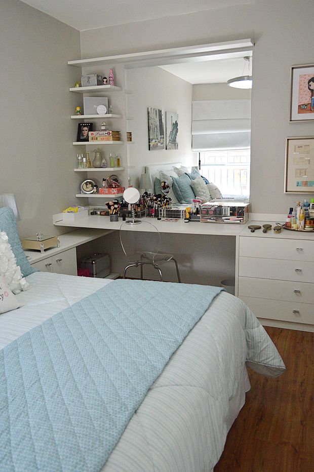 ideias criativas decoracao quarto solteiro feminino