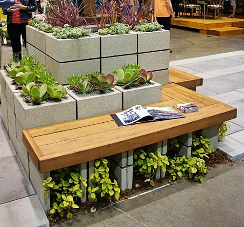 como pintar blocos de concreto para jardim