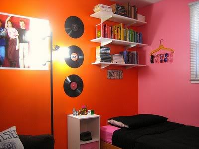 decoracao com discos de vinil