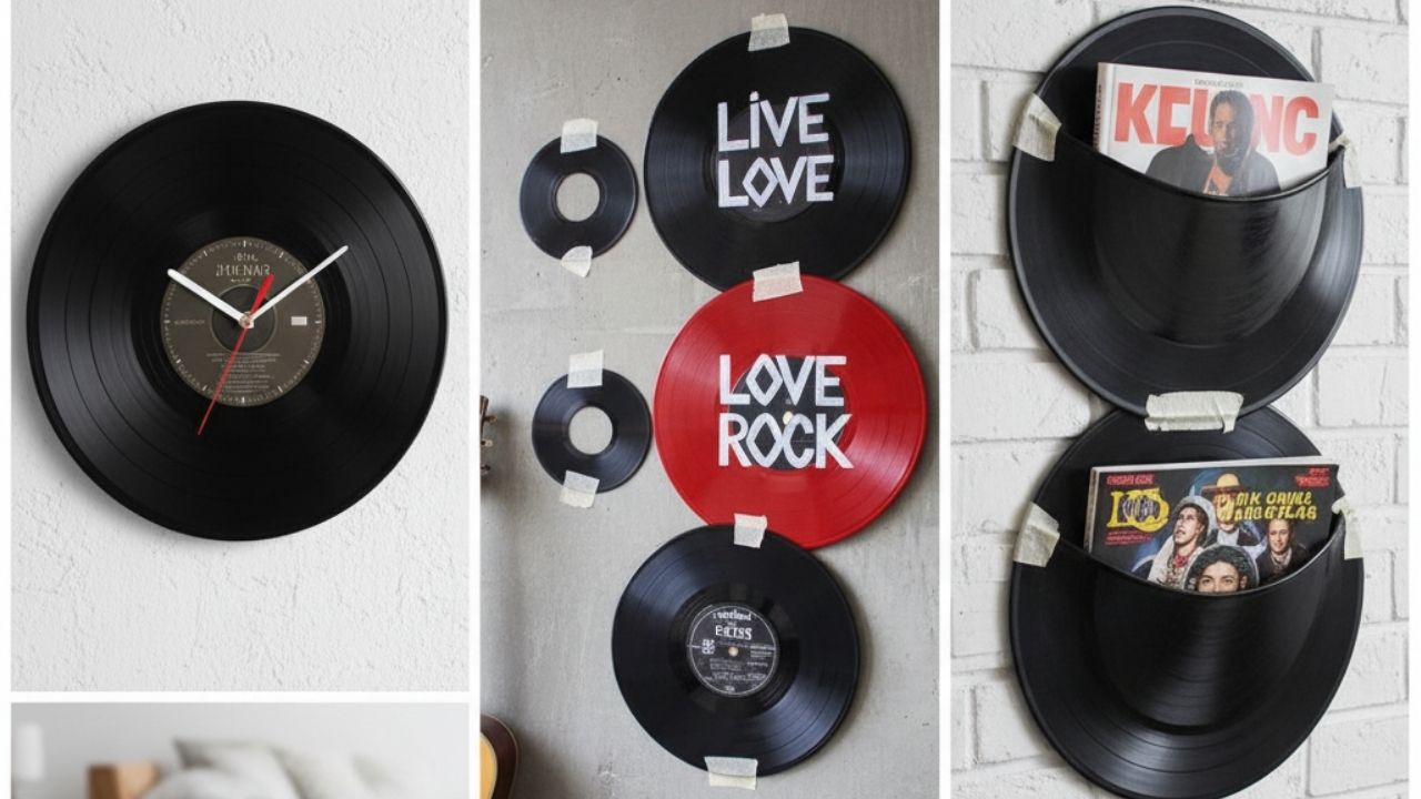 decoracao com discos de vinil ou quadros vintage qual escolher