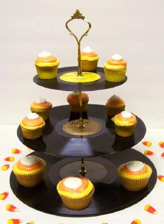 como fazer um relogio de parede com disco de vinil