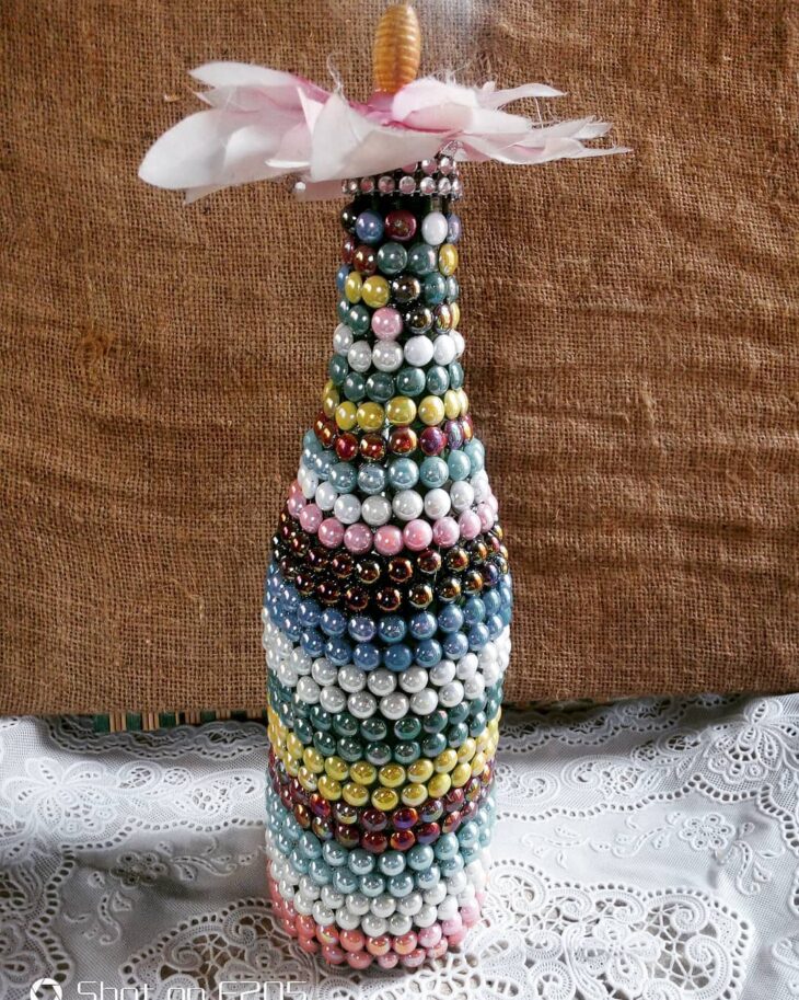 passo a passo decoupagem em garrafa de vidro