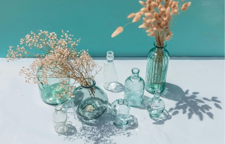 decoracao com garrafas de vidro