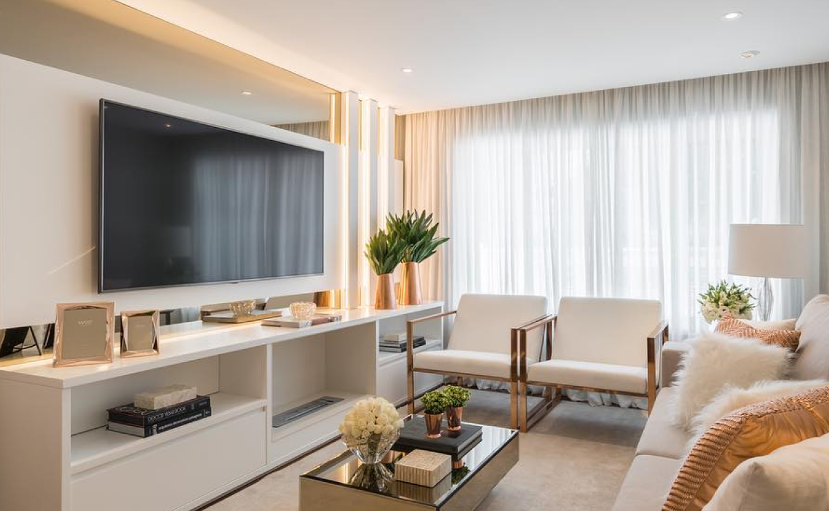 custo painel tv planejado com led e instalacao