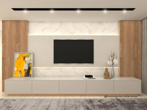 decoracao com painel de TV
