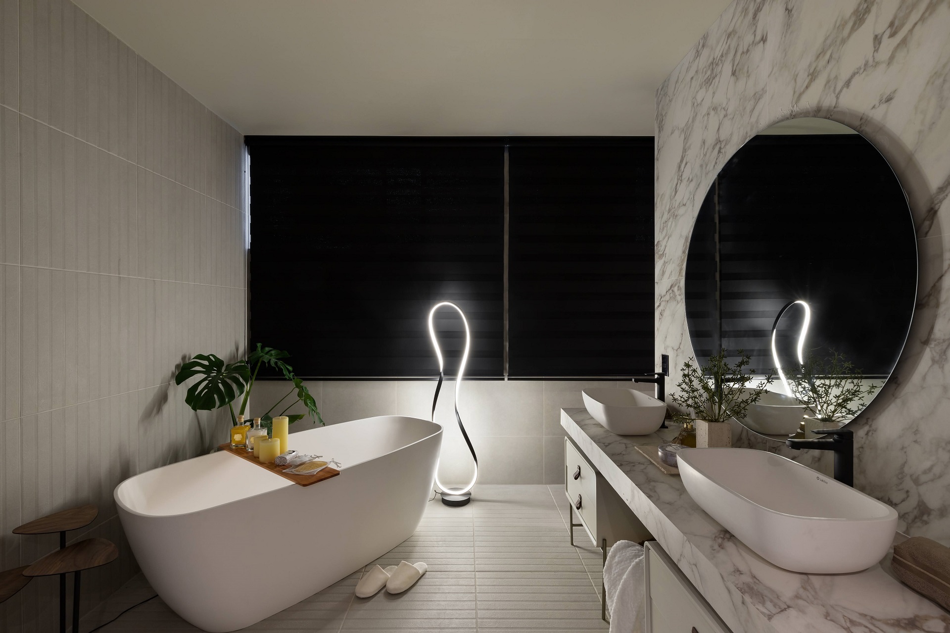 custo decoração banheiro preto e branco