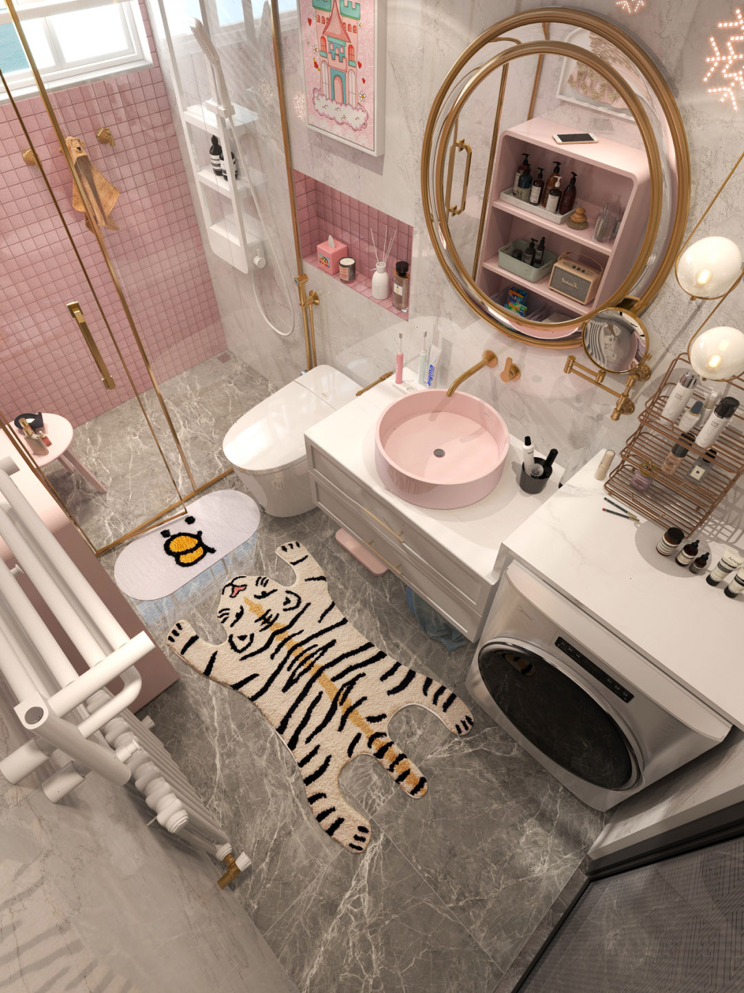 quanto custa decorar um banheiro de rosa