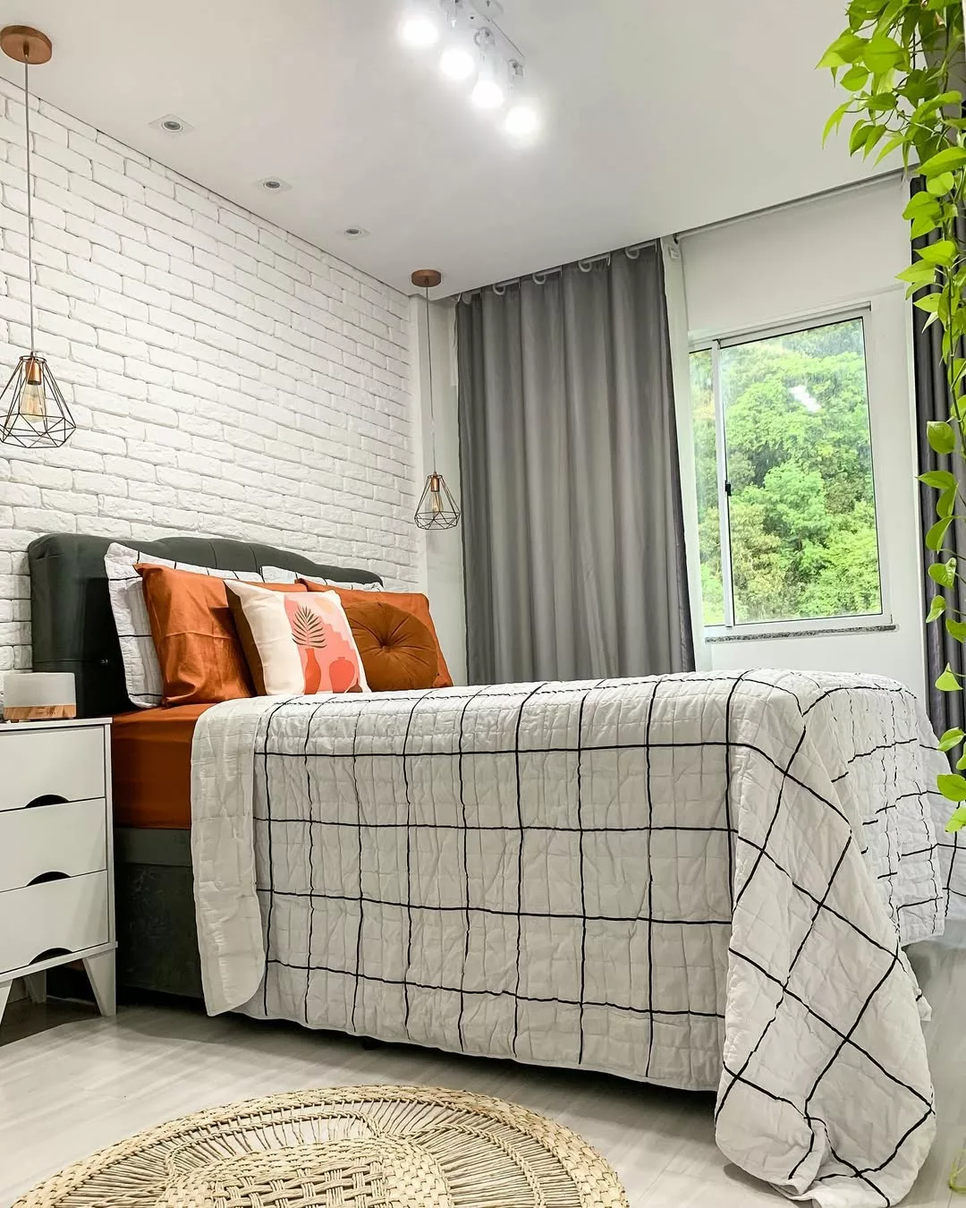 inspiração decoração escritório tijolinho branco