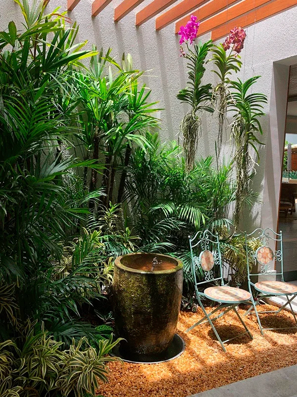 ideias criativas jardim de inverno pequeno