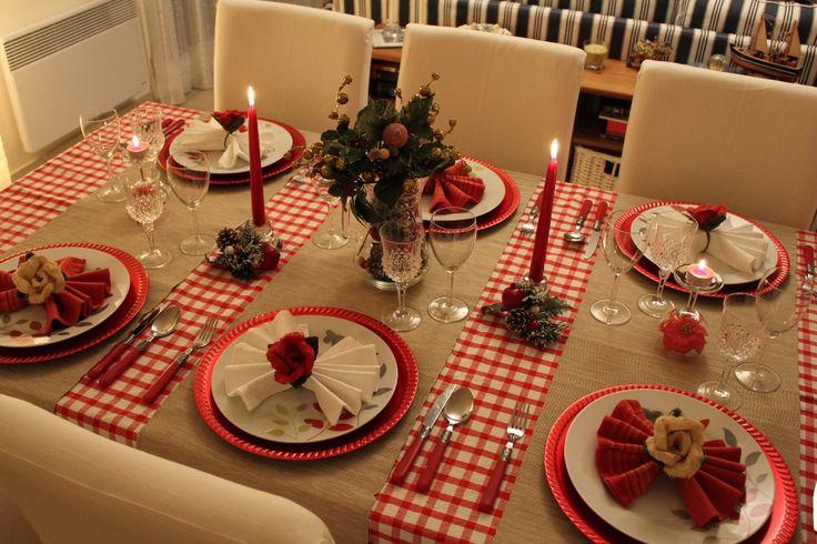 decoração de mesa de natal