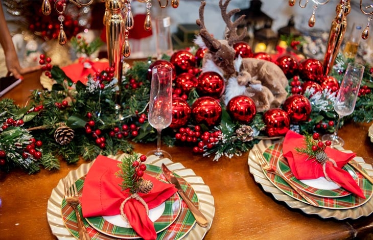 quanto custa decorar uma mesa de natal completa