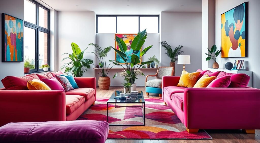 como evitar erros ao usar cores vibrantes na sala