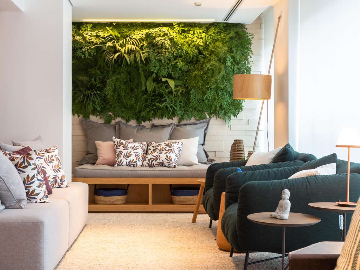 ideias de decoração sala com futon