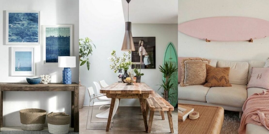 decoracao de sala com tematica de praia chique