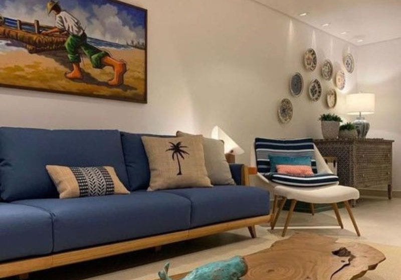 ideias inspiradoras sala praia chique